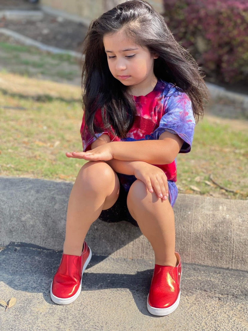 Red Metallic Slides