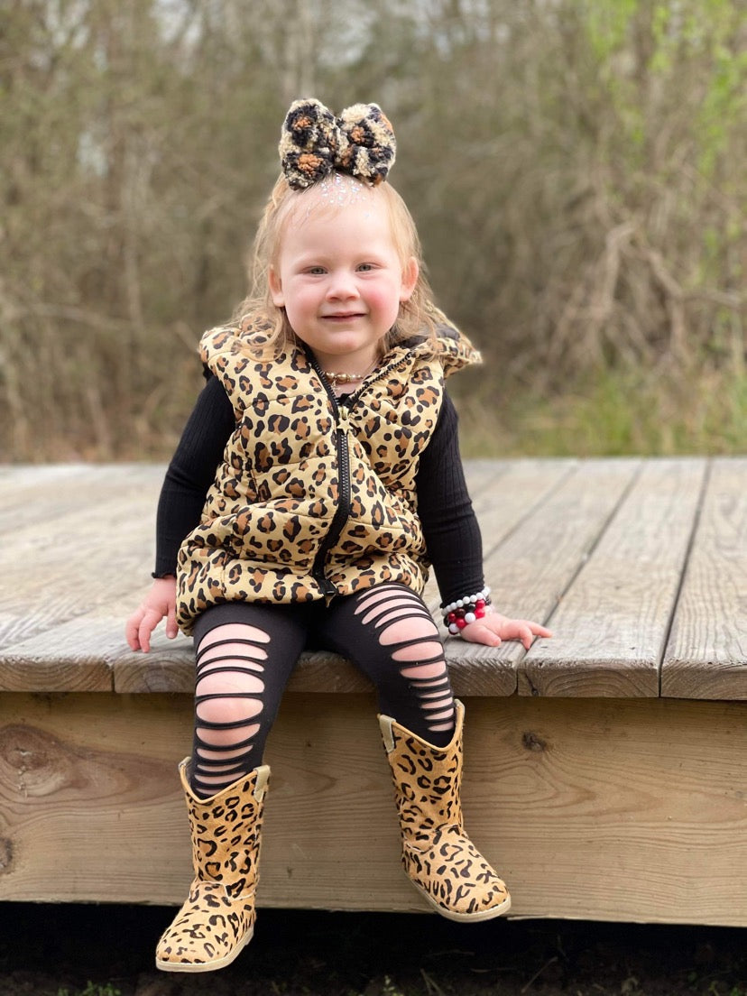 Girls hot sale cheetah boots