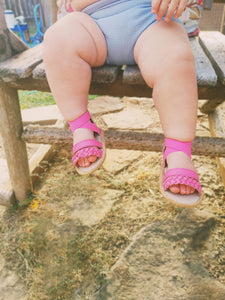 Pink Criss Cross Sandals