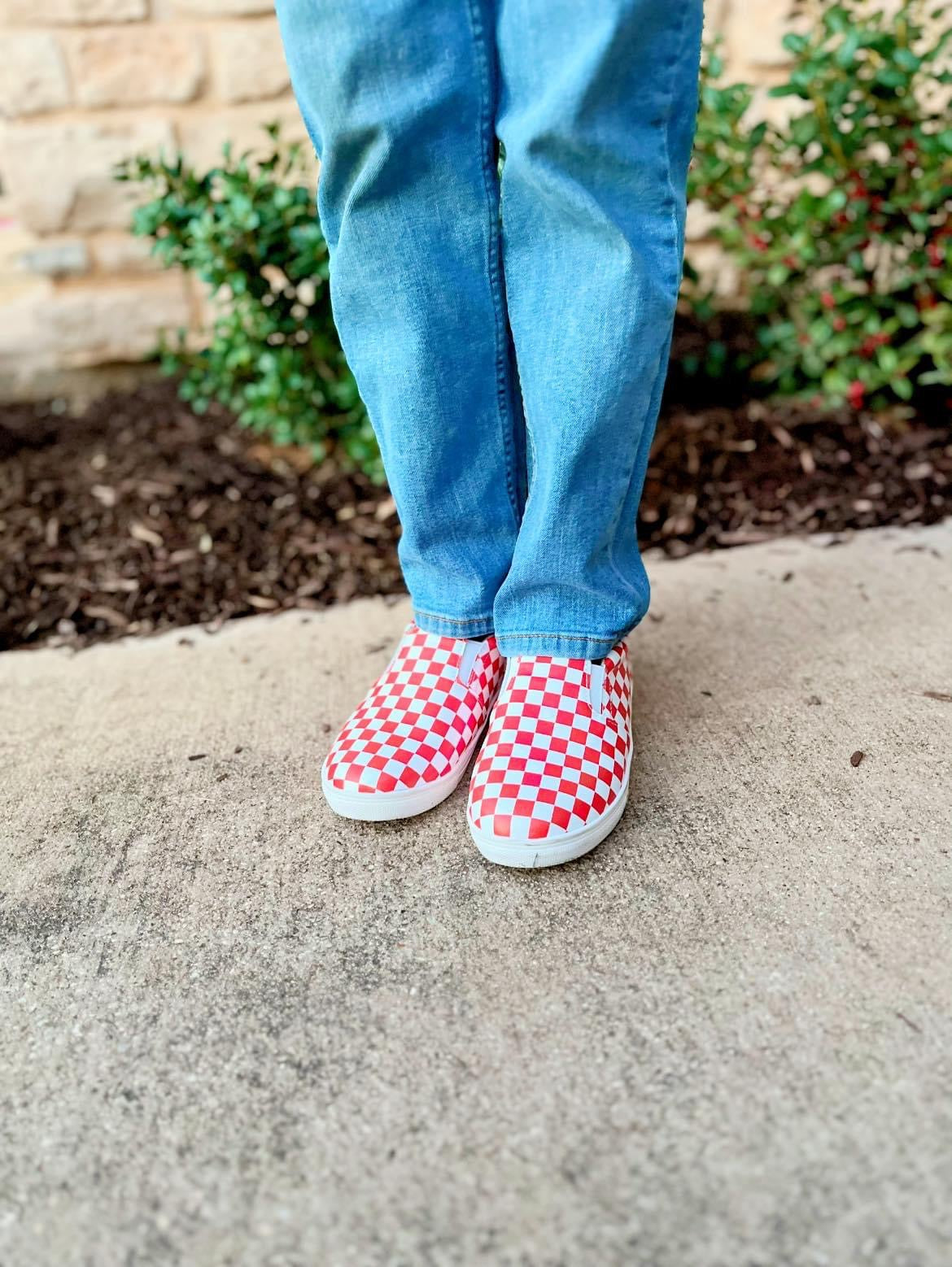 Red Checkered Slides