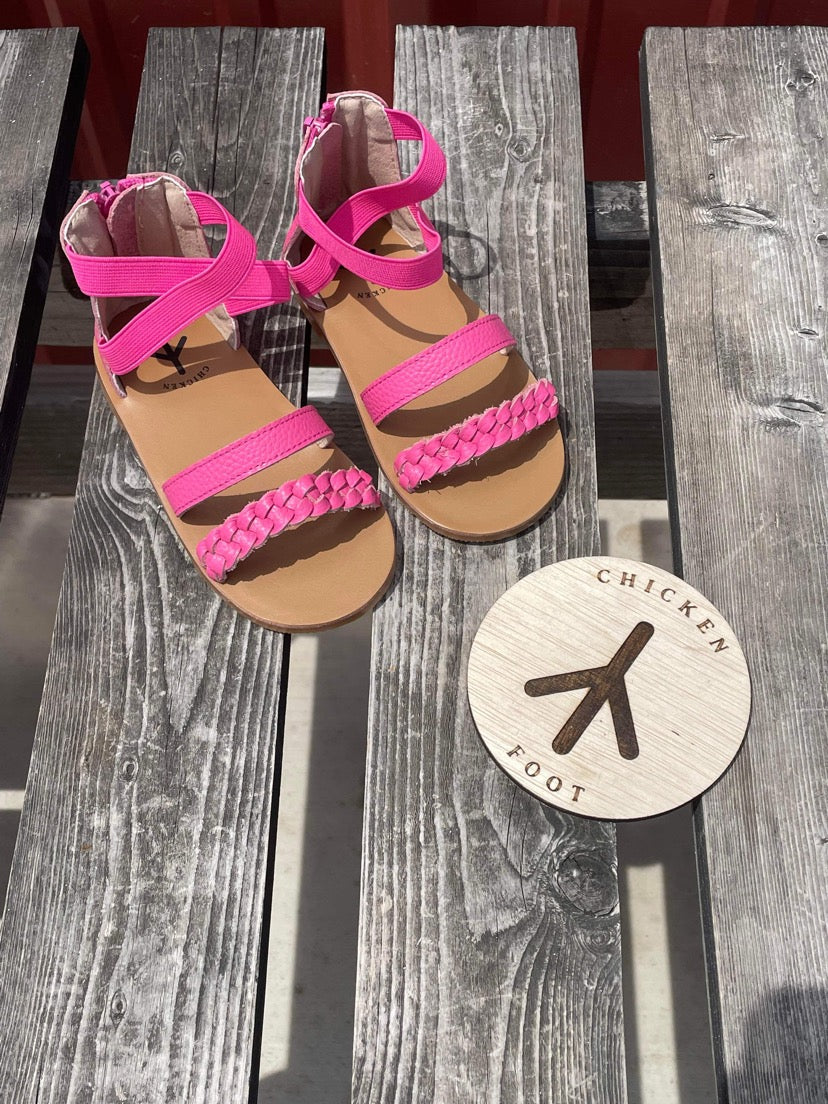 Pink Criss Cross Sandals